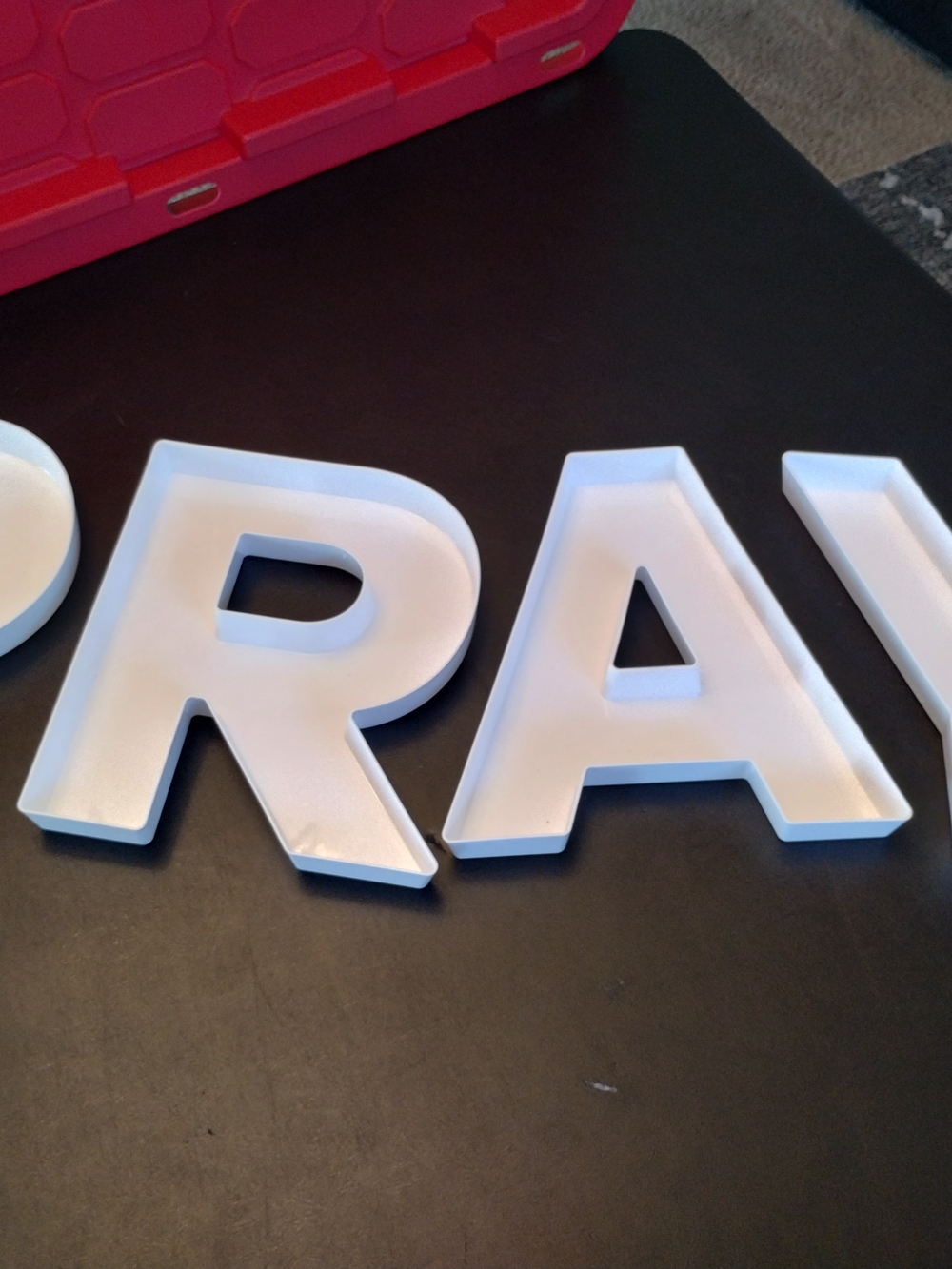 White Block Letter Party Serving Trays- Style Letters